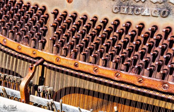 rusty desert piano abstract