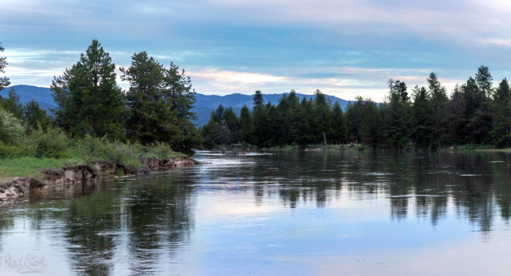 River gently flowing through the landscape